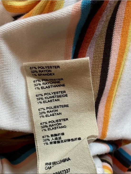 Free People Striped High-Waist Flare Pants - White Multi elastic sz 0 NWOT 70s - Picture 7 of 11